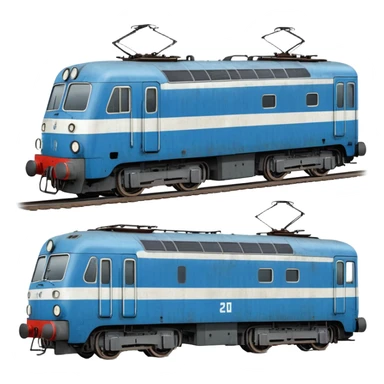 A soviet blue-white electric locomotive “chs 200” sticker