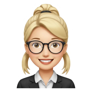 Office lady with high ponytail sticker