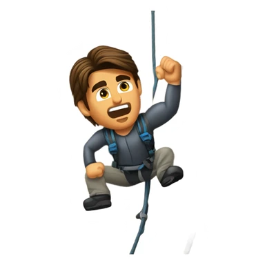 Tom cruise rock climbing from mission impossible 2 sticker