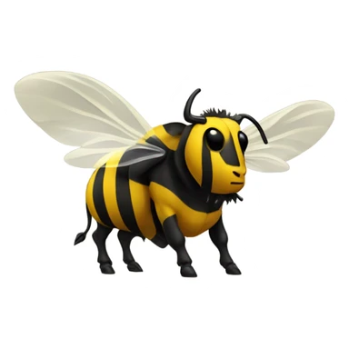 Bumblebee bull with wings sticker