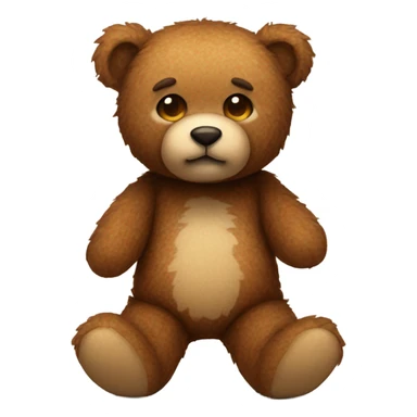 A cute bow brown color teddy texture  sticker