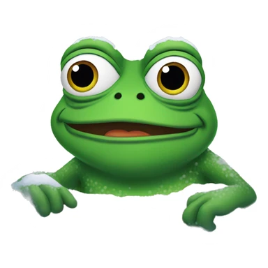 pepe the frog inside the snow sticker