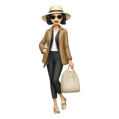 Asian fashionista loves to travel to Italy sticker
