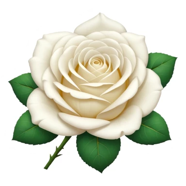 white rose, without green leaves, just flower sticker