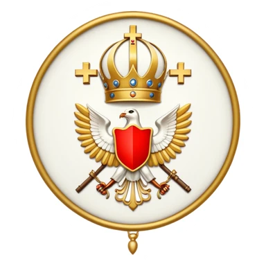 Pope's emblem with a touch of red sticker