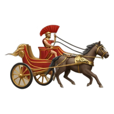 roman chariot racing sticker