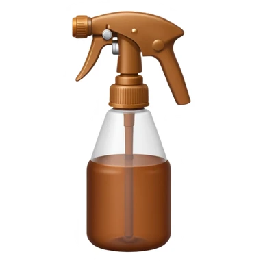 Brown spray bottle sticker
