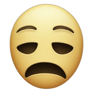 Sad emoji with happy mask sticker