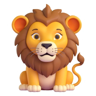 A 20-year-old anthropomorphic lion sticker