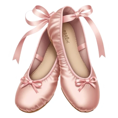 Powder pink ballet shoes sticker