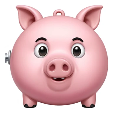 Pig waking up to alarm clock sticker