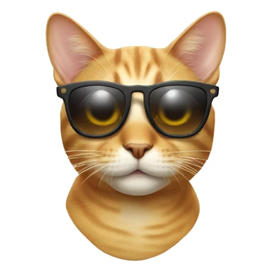 Cat with sunglasses sticker