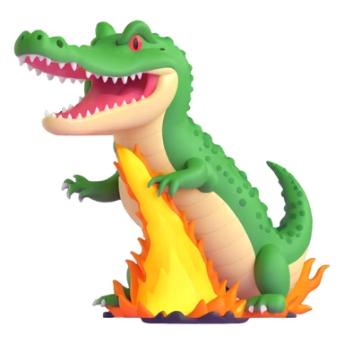 wild crocodile with explosive energy sticker