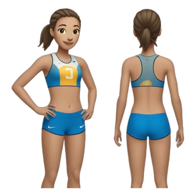 girl with nike pros volleyball shorts sticker