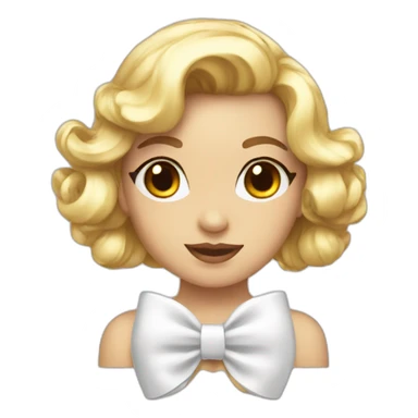 Coquette white bow sticker