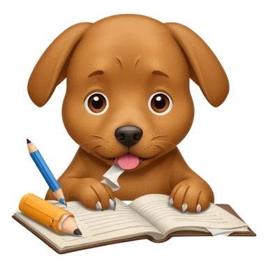 Dog eat homework sticker