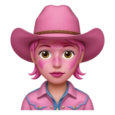 pink cowboy sticker