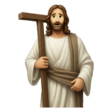 Jesus Christ carrying cross sticker