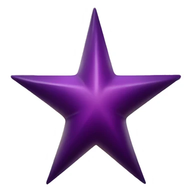 dark puple star with golden magins sticker