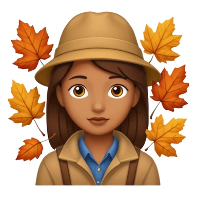 Cute Brown automne sticker