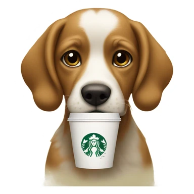 dog and starbucks sticker