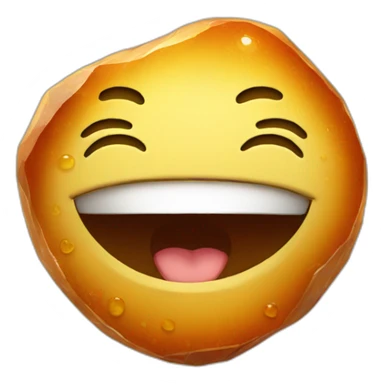 Amber stone smiling sticker