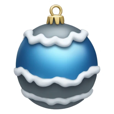 blue grey jingle bell snow sticker