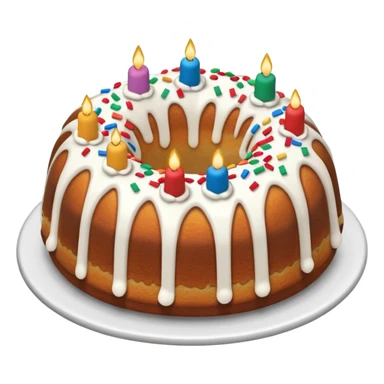 Bundt confetti cake and white frosting  sticker