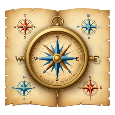 Map & compass sticker