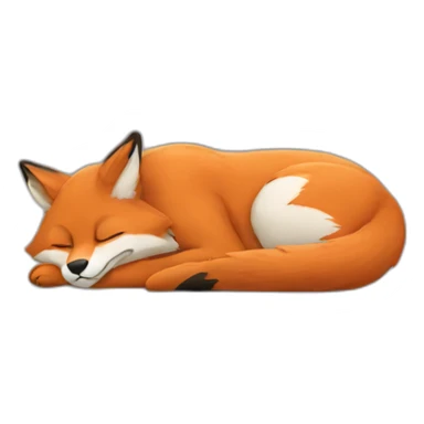 a-fox-sleeping sticker