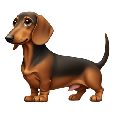 Brown dachshund sticker