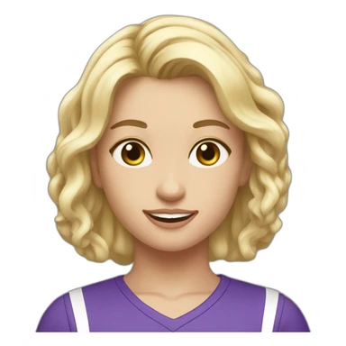 Palestra ragazza pesi bionda sticker