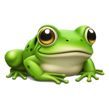 frog flipping back sticker