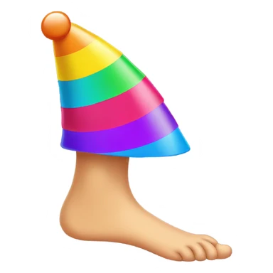 Bare feet with party hat  sticker