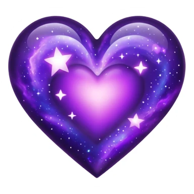 purple galaxy heart transparent sticker