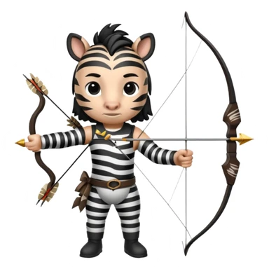 wild zebra archer sticker