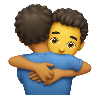 Face emoji hugging sticker