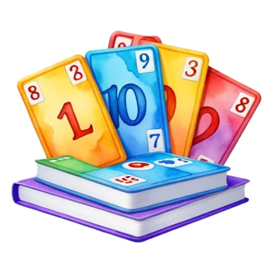 watercolor Lotto cards book sticker