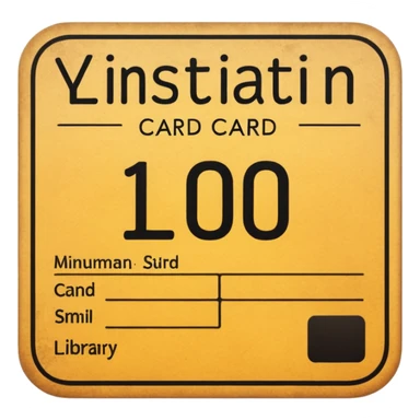 Library card
 sticker