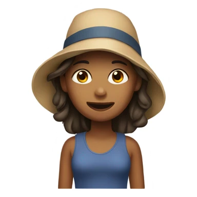 Jane wearing a bucket hat sticker