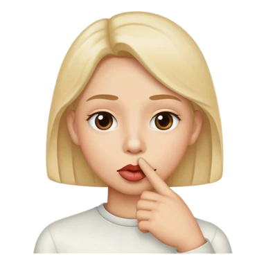 Visage avec un doigt sur la bouche sticker