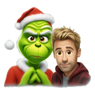 Grinch with Stanley  sticker