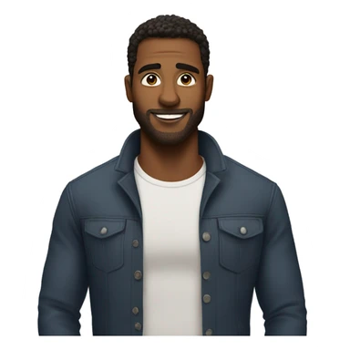 Handsome man with jo line sticker