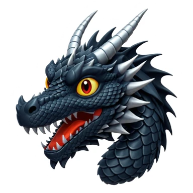 

black dragon head sticker
