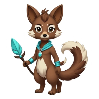 Cool cute Kawaii edgy fantasy animal  fursona Fionbri by griffsnuff & LiLaiRa & Falvie full body sticker