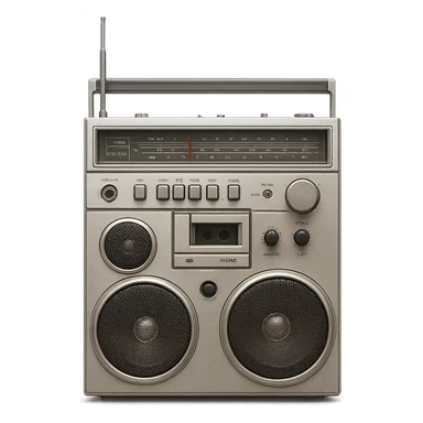 A boombox column sticker