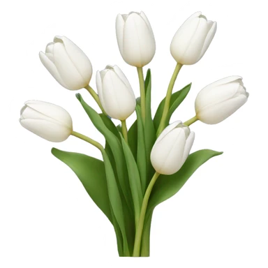 white tulip bouquet  sticker