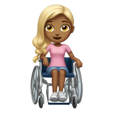 Girl in wheelchair sticker