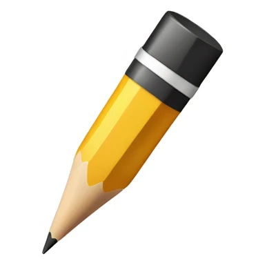 A letter P with a pencil sticker