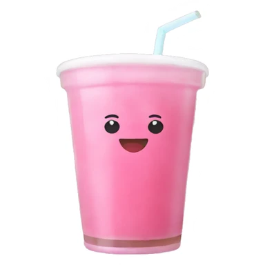 pink boba drink  sticker